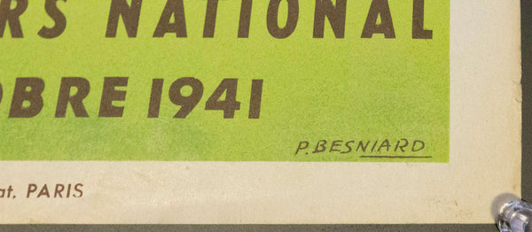 1941 Tranche Des Labours Au Profit Du Secours National | Loterie Nationale - Golden Age Posters