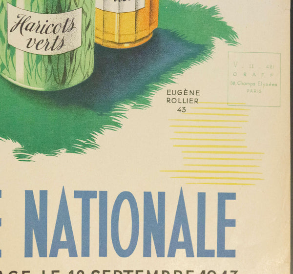 1943 Conserves Familiales Loterie National Au Profit Du Secours National | Loterie Nationale - Golden Age Posters