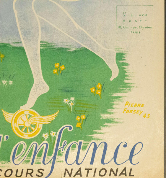 1943 Tranche De L'enfance Au Profit Du Secours National | Loterie Nationale - Golden Age Posters