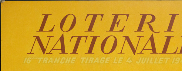 1943 Loterie Nationale Foyer Des Vieux Au Profit Du Secours National | Loterie Nationale - Golden Age Posters