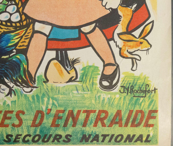 1943 Tranche Des Collectes D'entraide Au Profit Du Secours National | Loterie Nationale - Golden Age Posters