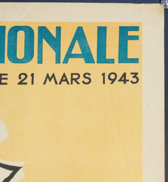 1943 Tranche Des Collectes D'entraide Au Profit Du Secours National | Loterie Nationale - Golden Age Posters