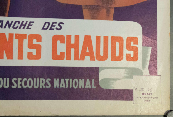 1942 Tranche Des Vetements Chauds Au Profit Du Secours National | Loterie Nationale - Golden Age Posters