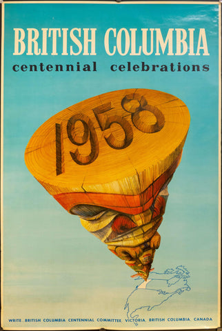 1958 British Columbia Centennial Celebrations - Golden Age Posters