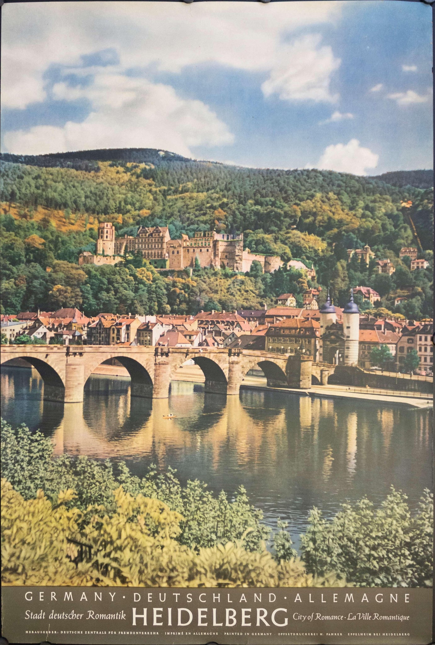 c. 1950s Heidelberg | City of Romance | Germany - Golden Age Posters
