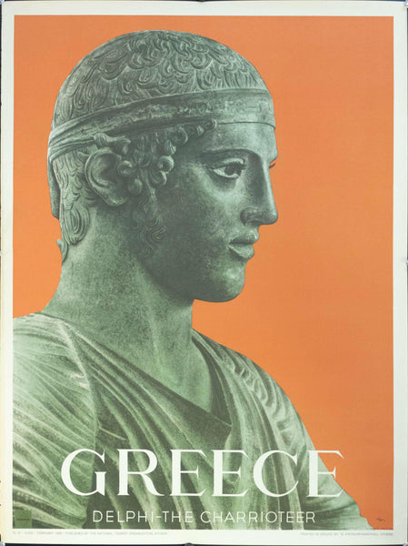 1956 Greece | Delphi - The Charioteer - Golden Age Posters