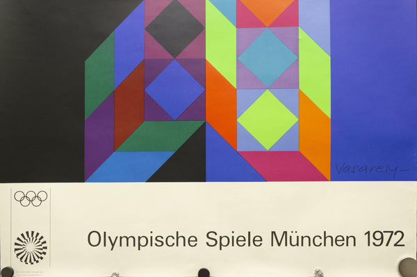 1972 Olympische Spiele Munchen by Victor Vasarely Munich Olympics Op Art - Golden Age Posters