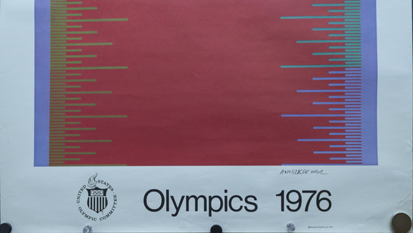 1976 United States Olympic Committee by Richard Anuszkiewicz Montreal Op Art - Golden Age Posters