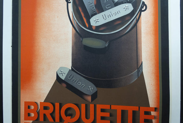1930 Briquette De Lignite by Pierre Fix-Masseau Art Deco - Golden Age Posters