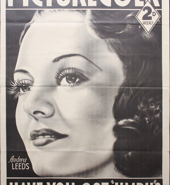 1939 Andrea Leeds Picturegoer Hollywood Movie Magazine Newsstand Poster - Golden Age Posters