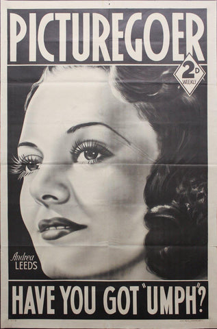 1939 Andrea Leeds Picturegoer Hollywood Movie Magazine Newsstand Poster - Golden Age Posters