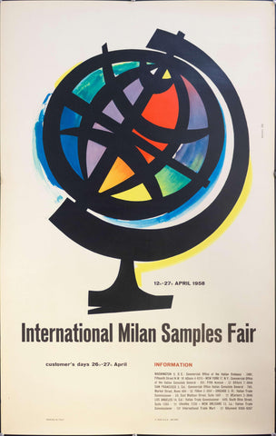1958 International Milan Samples Fair - Golden Age Posters