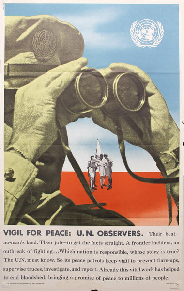 c.1960 United Nations Vigil For Peace U.N. Observers UN Cold War Era - Golden Age Posters