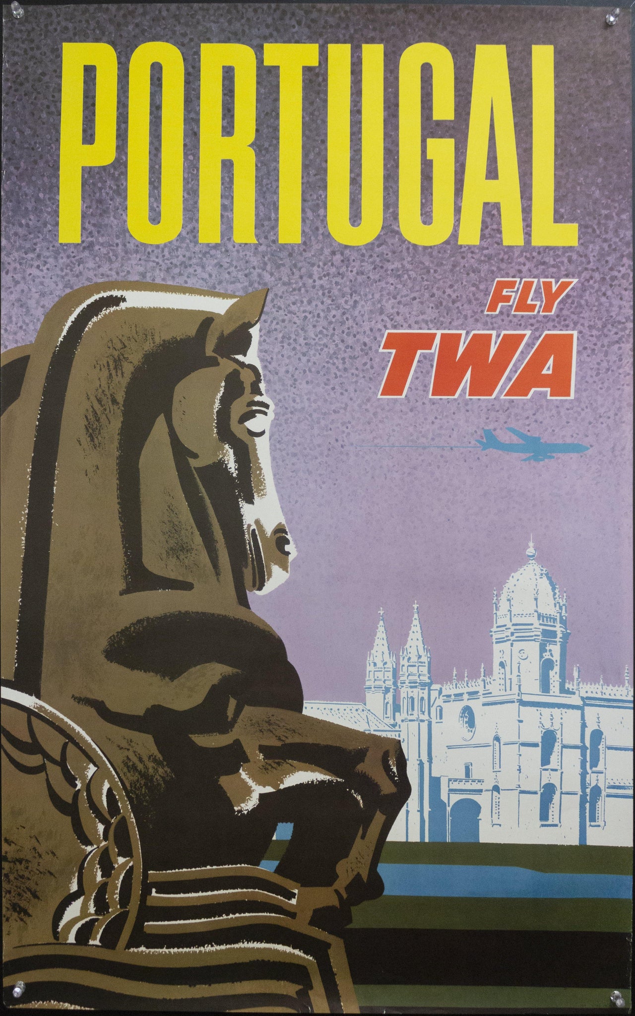 c.1960s Portugal Fly TWA Praca do Imperio - Golden Age Posters