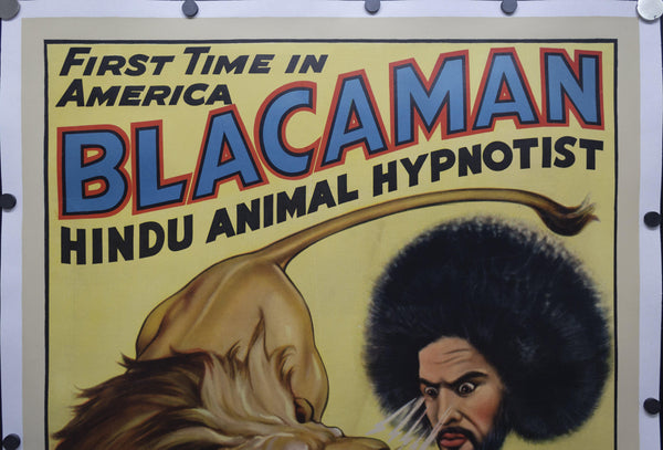 1938 Blacaman Hindu Animal Hypnotist Hagenbeck Wallace - Golden Age Posters