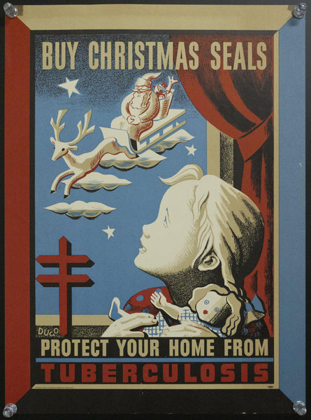 1943 National Tuberculosis Association Christmas Seals by Andre Dugo - Golden Age Posters