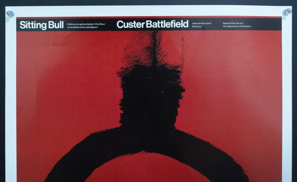 1979 Sitting Bull by Leonard Baskin Custer Battlefield National Park Service - Golden Age Posters