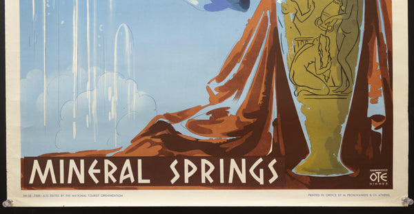 1952 Greece Mineral Springs M. Pechlivandis & Co. Mid-Century - Golden Age Posters