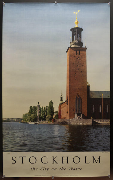 c.1954 Stockholm The City On The Water City Hall Lars Ryde - Golden Age Posters