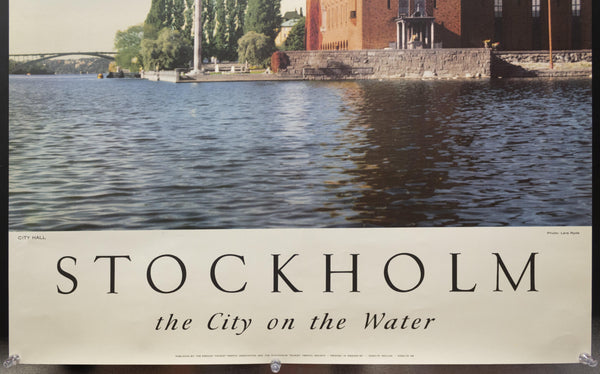 c.1954 Stockholm The City On The Water City Hall Lars Ryde - Golden Age Posters