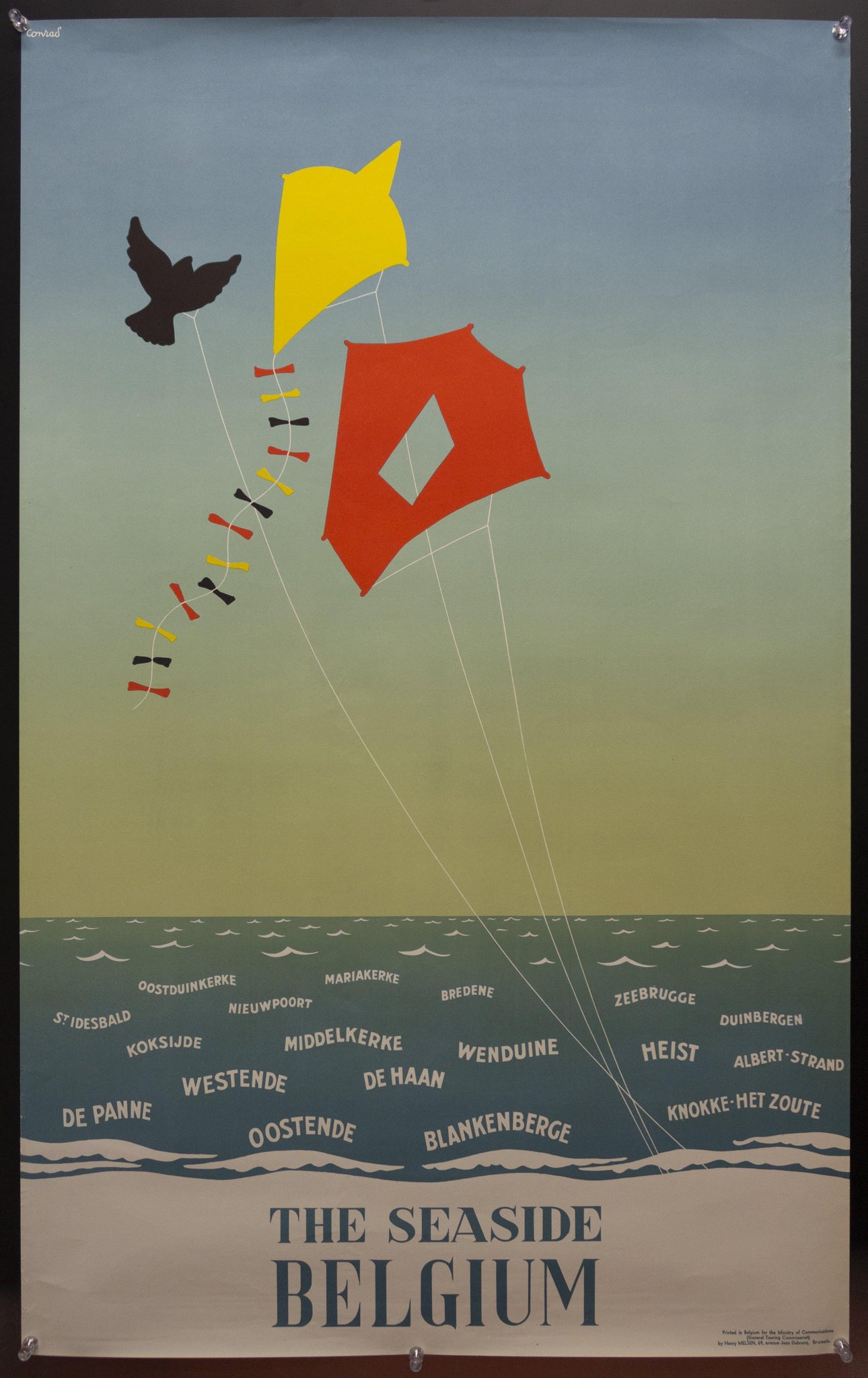 c.1954 The Seaside Belgium by Fréderic Conrad - Golden Age Posters