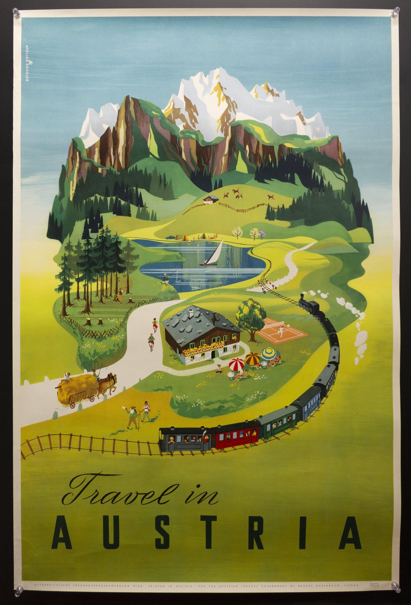 c.1954 Travel In Austria by Hugo Koszler - Golden Age Posters
