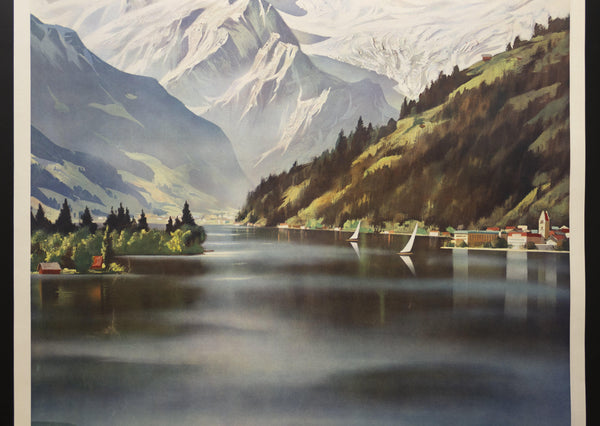 c.1954 Salzburger Land by Franz Schwetz Zell Am See Province of Salzburg Austria - Golden Age Posters