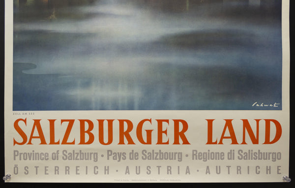 c.1954 Salzburger Land by Franz Schwetz Zell Am See Province of Salzburg Austria - Golden Age Posters