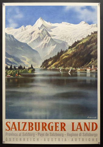 c.1954 Salzburger Land by Franz Schwetz Zell Am See Province of Salzburg Austria - Golden Age Posters