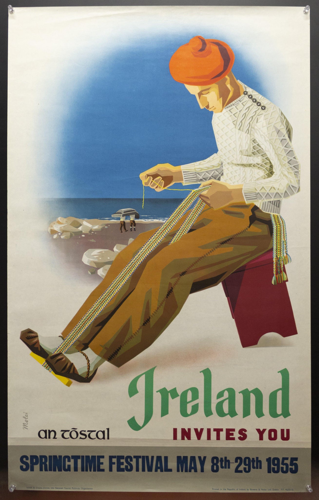 1955 Ireland Invites You Springtime Festival Guus Melai - Golden Age Posters