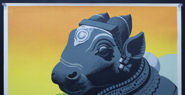 c.1955 See India – Mysore Nandi Statue - Golden Age Posters