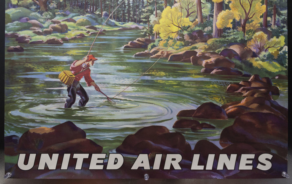 Poster Yosemite - United Airlines - 1950's - Travel Poster Poster Yosemite - United Airlines - 1950's - Travel Poster