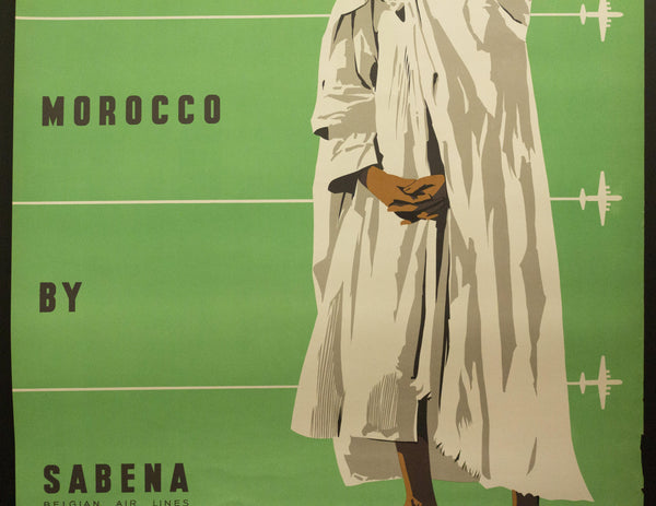 c.1955 Fly To Morocco By Sabena Belgian Air Lines <br> - Golden Age Posters