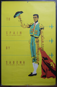c.1955 To Spain And The Balearic Islands By Sabena Belgian Air Lines - Golden Age Posters