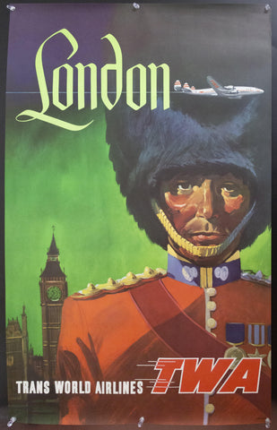 c.1955 TWA London David Klein Lockheed Constellation Trans World Airlines - Golden Age Posters