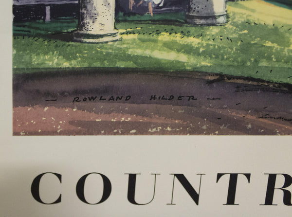 1954 Country Houses by Rowland Hilder British Travel and Holidays Association - Golden Age Posters