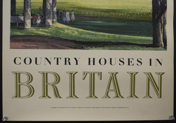 1954 Country Houses by Rowland Hilder British Travel and Holidays Association - Golden Age Posters