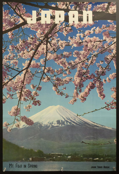 1952 Japan Travel Bureau Mt. Fuji In Spring Mitsumura Printing Co. Japanese Travel - Golden Age Posters