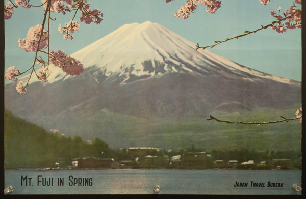 1952 Japan Travel Bureau Mt. Fuji In Spring Mitsumura Printing Co. Japanese Travel - Golden Age Posters