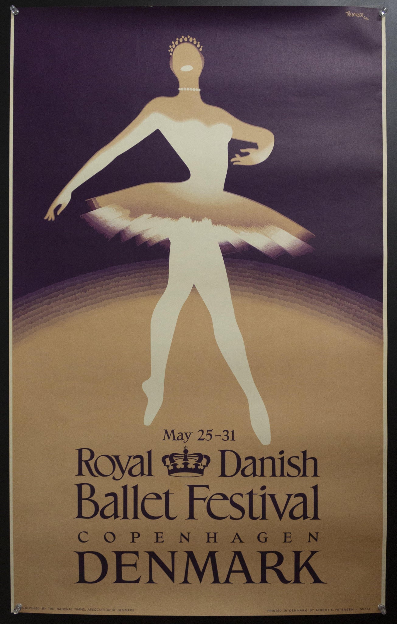 1953 Royal Danish Ballet Festival Copenhagen Denmark by Henry Thelander - Golden Age Posters