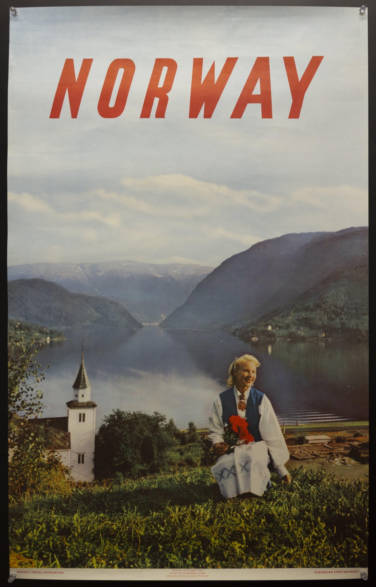 1954 Norway Norwegian State Railways Travel Association John Tedford - Golden Age Posters
