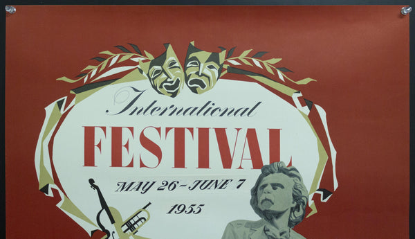 1955 Bergen Norway International Festival Norwegian State Railways Edvard Grieg - Golden Age Posters