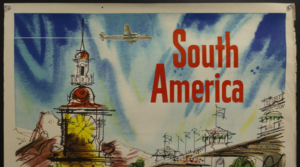 1952 South America Panagra Pan American-Grace Airways by Charles Green Shaw - Golden Age Posters