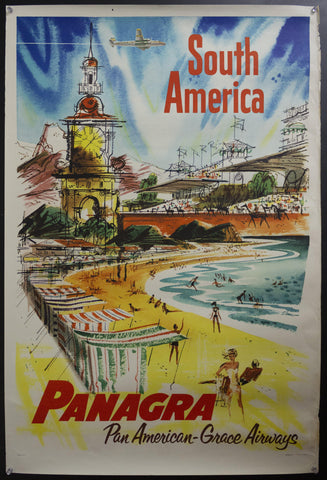 1952 South America Panagra Pan American-Grace Airways by Charles Green Shaw - Golden Age Posters