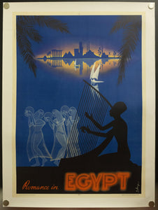 c.1950 Romance in Egypt by M. Amzy Egyptian State Tourist Department Mid-Century - Golden Age Posters