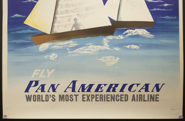 c.1950 Bermuda Fly Pan American The Worlds Most Experienced Airline - Golden Age Posters