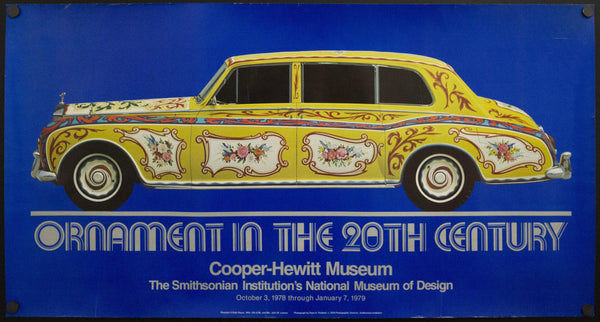 1978 Ornament In The 20th Century Cooper Hewitt Museum Exhibit Poster Vintage - Golden Age Posters