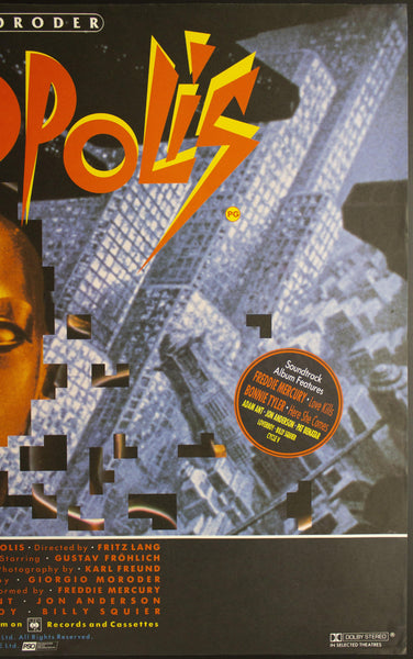c.1984 Giorgio Moroder Presents METROPOLIS British Quad Movie Poster - Golden Age Posters