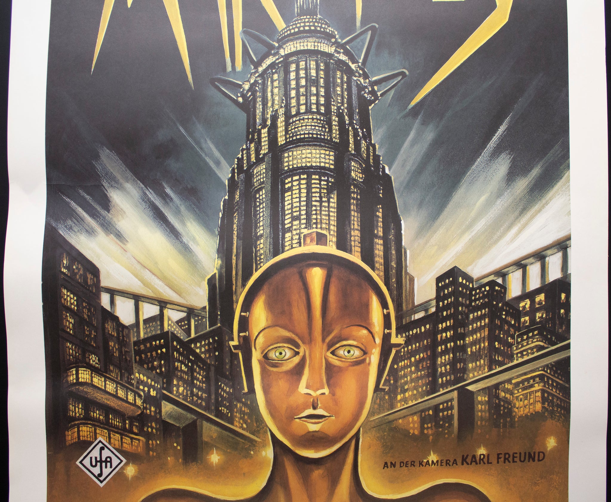 Metropolis Artwork by Kurt Degen Vintage German Import Movie Poster 27 x high quality 37