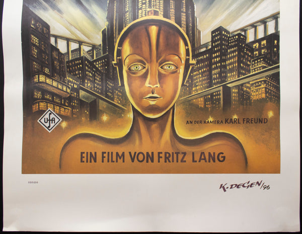 1927 Metropolis Ein Film Von Fritz Lang Kurt Degen Signed Dated 1996 German